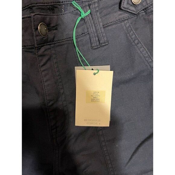 Cosmic Blue Love NWT Women Eco Berlin Blue Pants Size 28 Office Business Casual - Picture 5 of 10